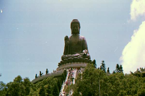 The Buddha was cast in Nanjing and shipped to Hong Kong in 1993